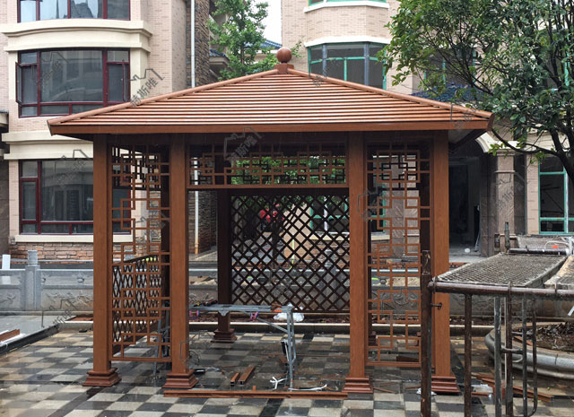 湖南株洲鋁合金四角涼亭