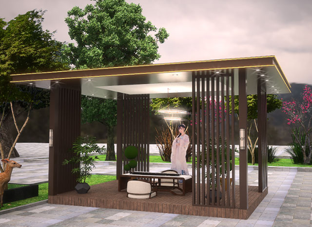 鋁合金中式涼亭